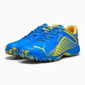 PUMA one8 22 FH Rubber Cricket Shoes |Ultra Blue-Yellow Blaze